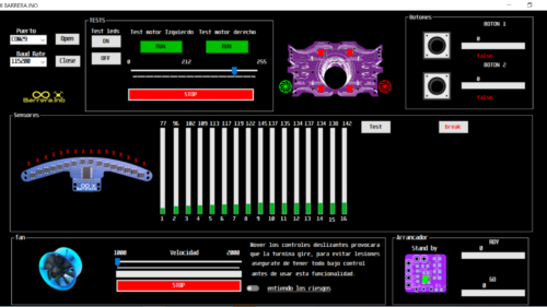Barrera.ino GUI para seguidor de linea "Barrera.ino"